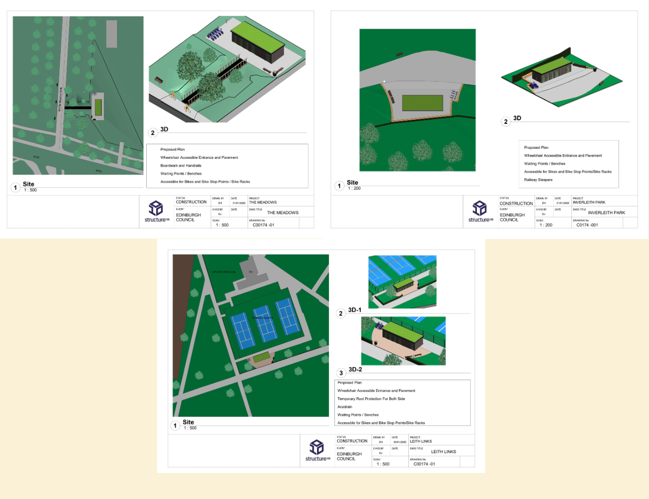 rendering of public toilets plans in parks